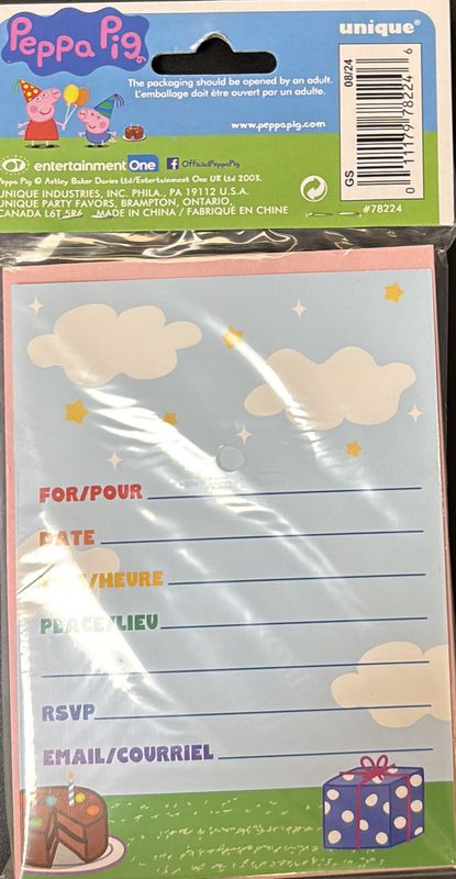 Invitation Peppa Pig