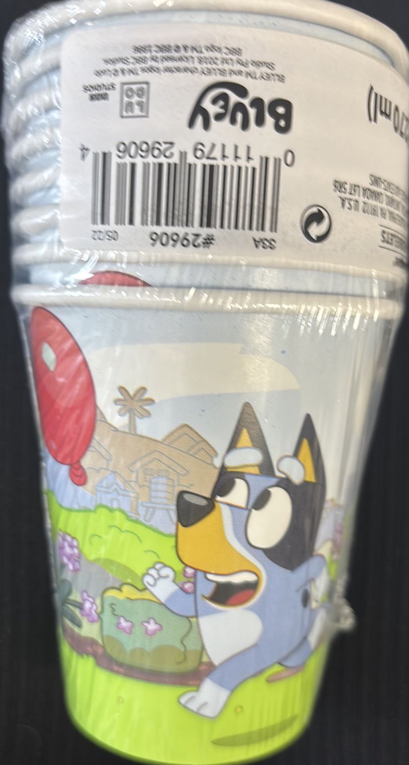 BLUEY PAPER CUPS
