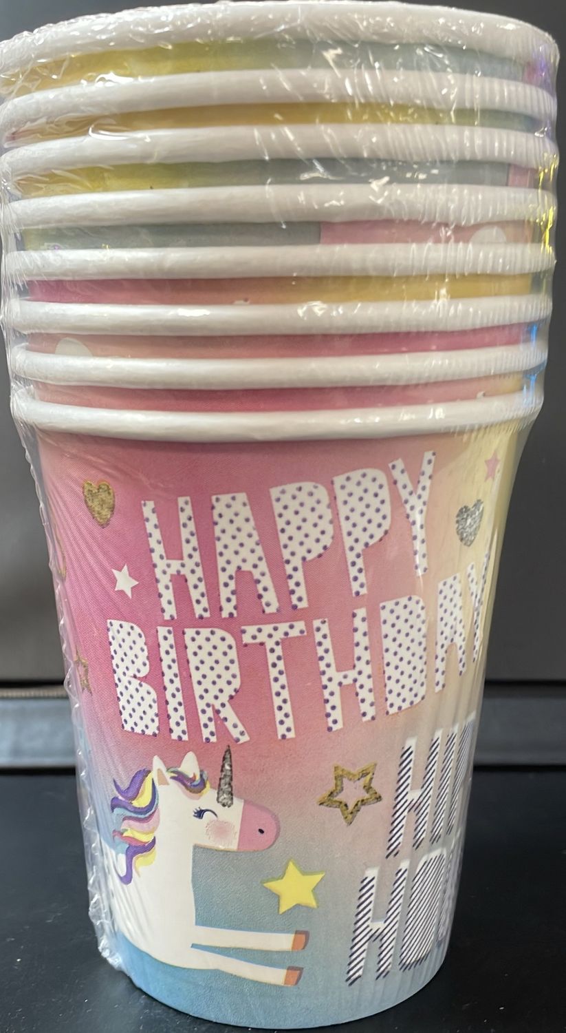 PAPER CUPS UNICORN