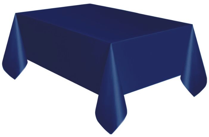 PLASTIC TABLECOVER TRUE NAVY BLUE