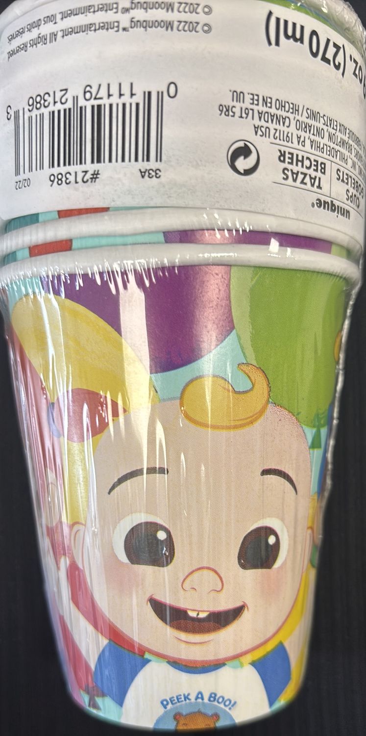 PAPER CUPS COCOMELON