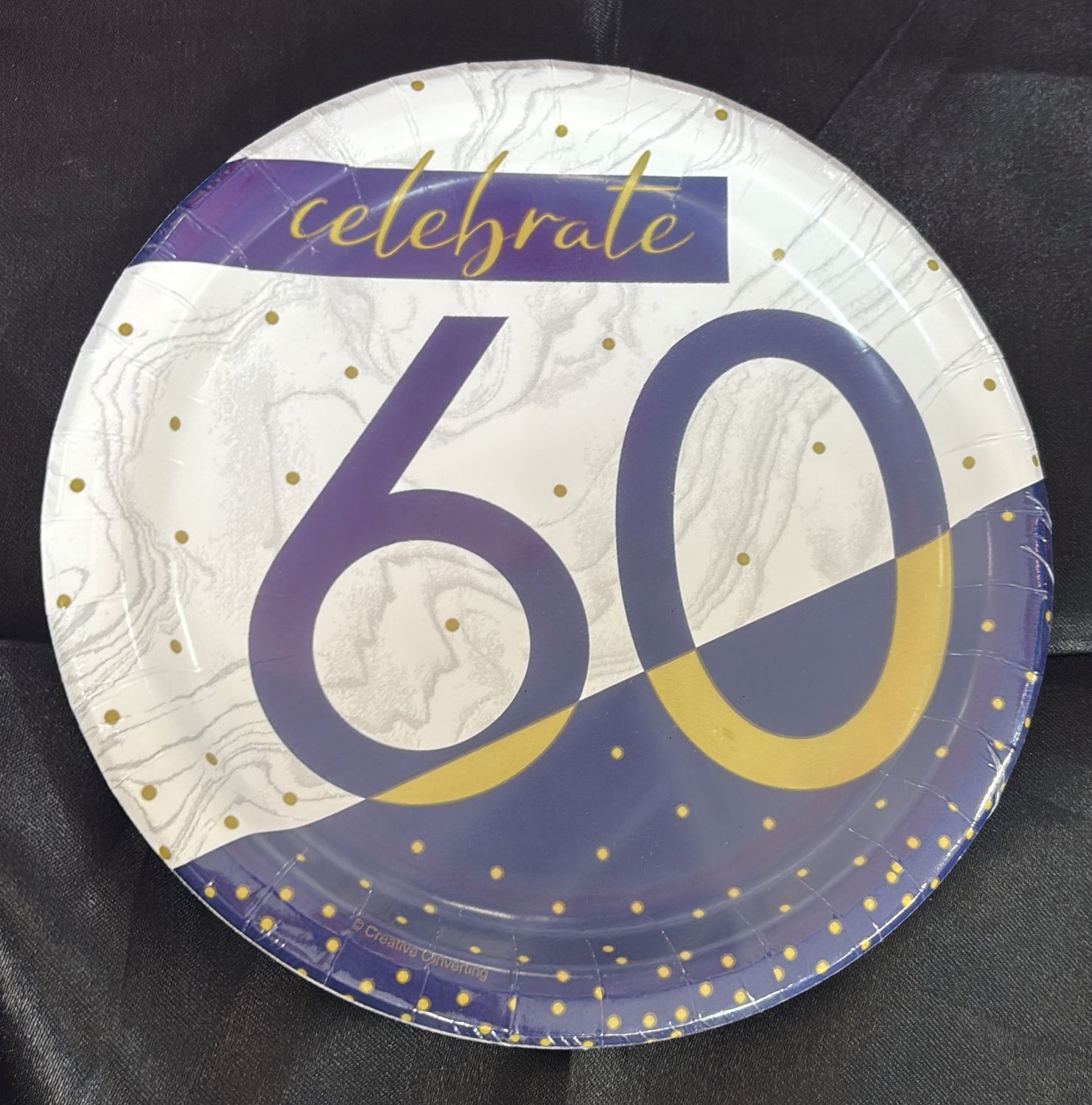 NAVY &amp; GOLD MILESTONE 60 PLATE