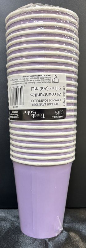 Luscious Lavender Paper Cups