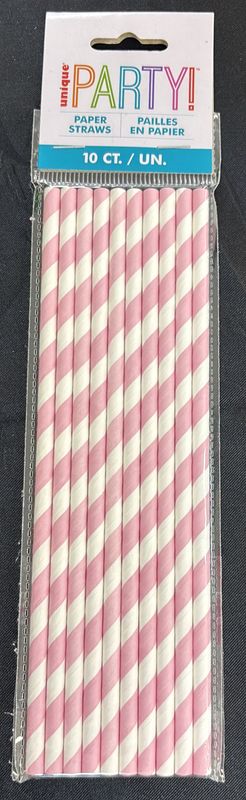 LOVELY PINK PAPER STRAW