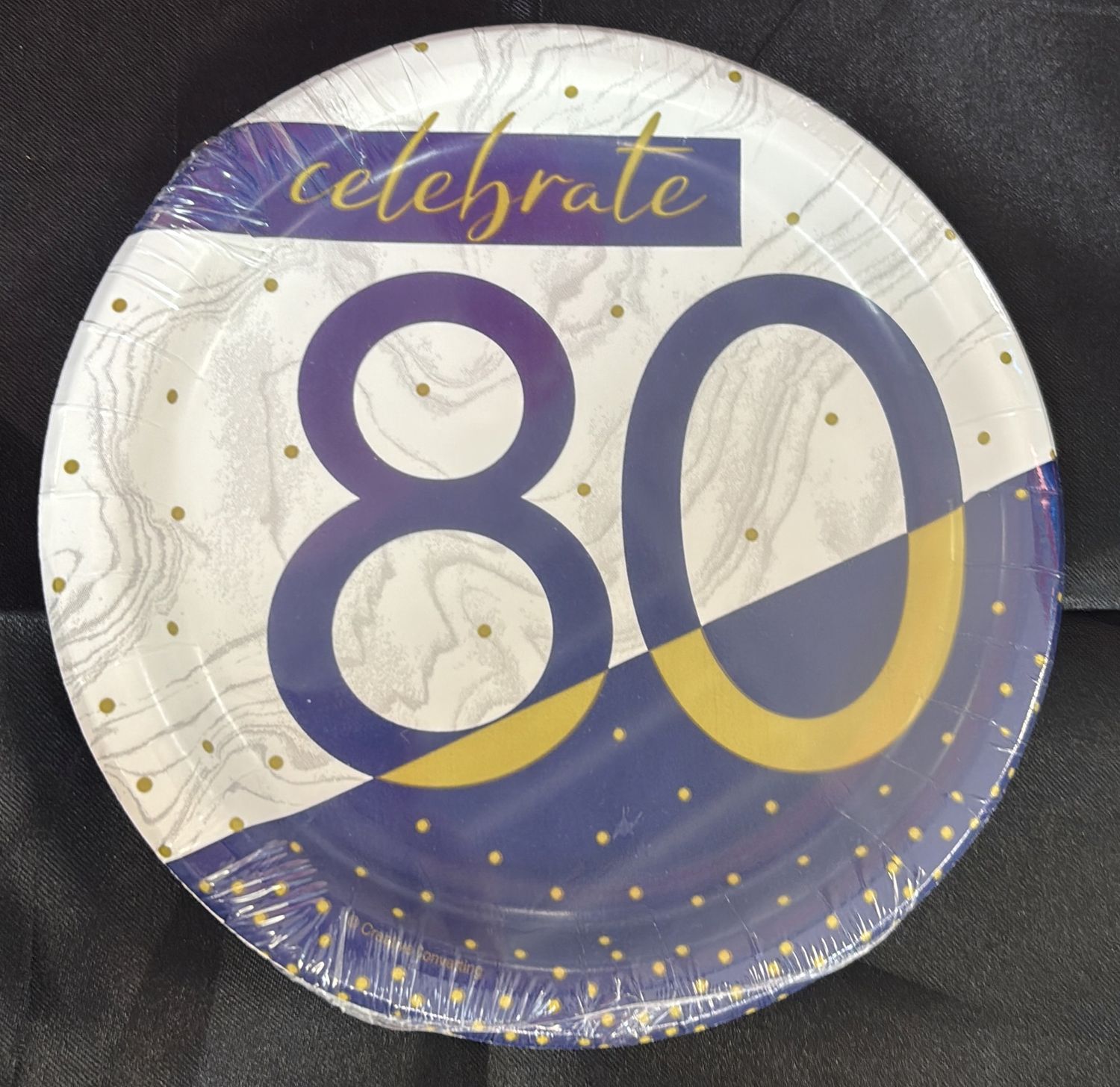 NAVY &amp; GOLD MILESTONE 80 PLATE