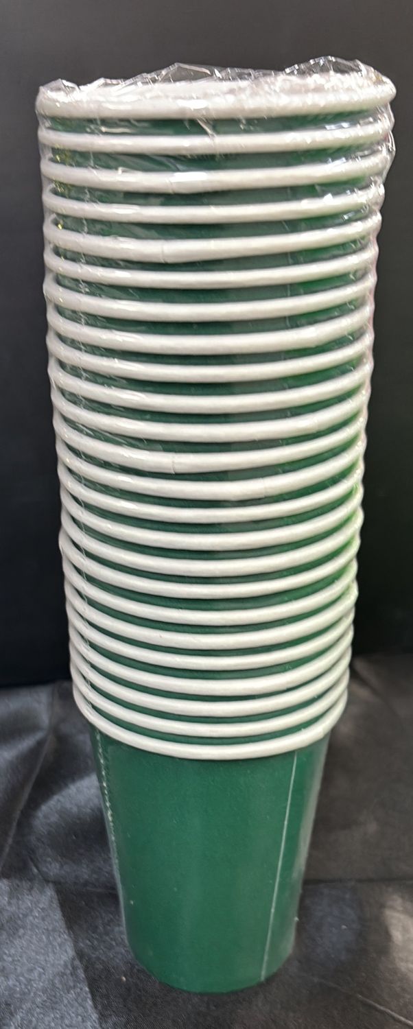 HUNTER GREEN PAPER CUPS