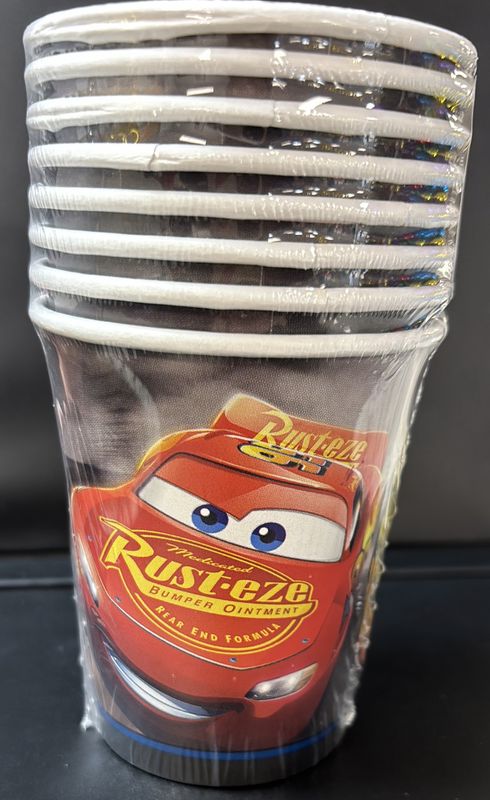 Paper Cups Cars 8Ct