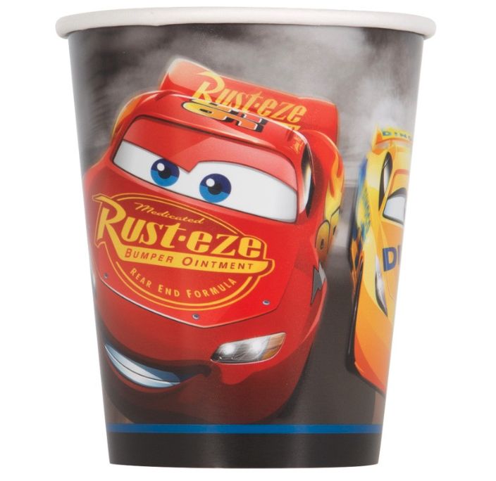 Paper Cups Cars 8Ct