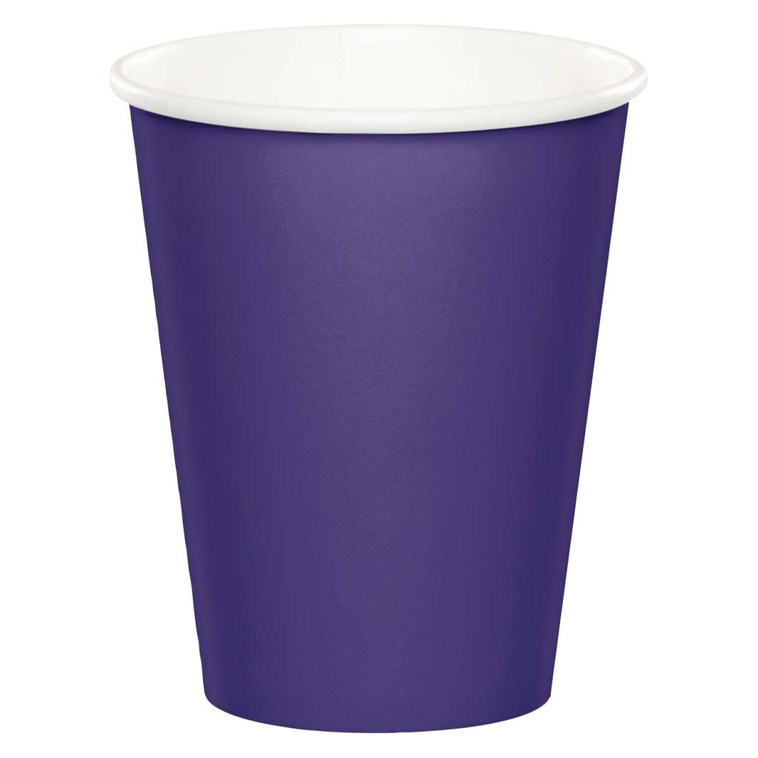 PURPLE PAPER CUPS 24CT