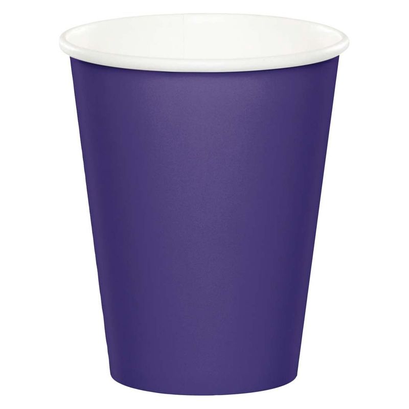 PURPLE PAPER CUPS 24CT