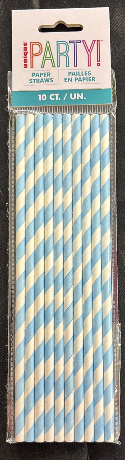 POWDER BLUE PAPER STRAW