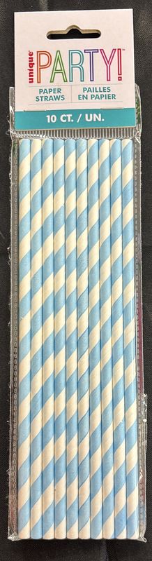 POWDER BLUE PAPER STRAW