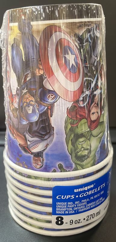 Avengers Paper Cups
