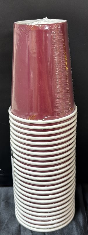 BURGUNDY PAPER CUPS