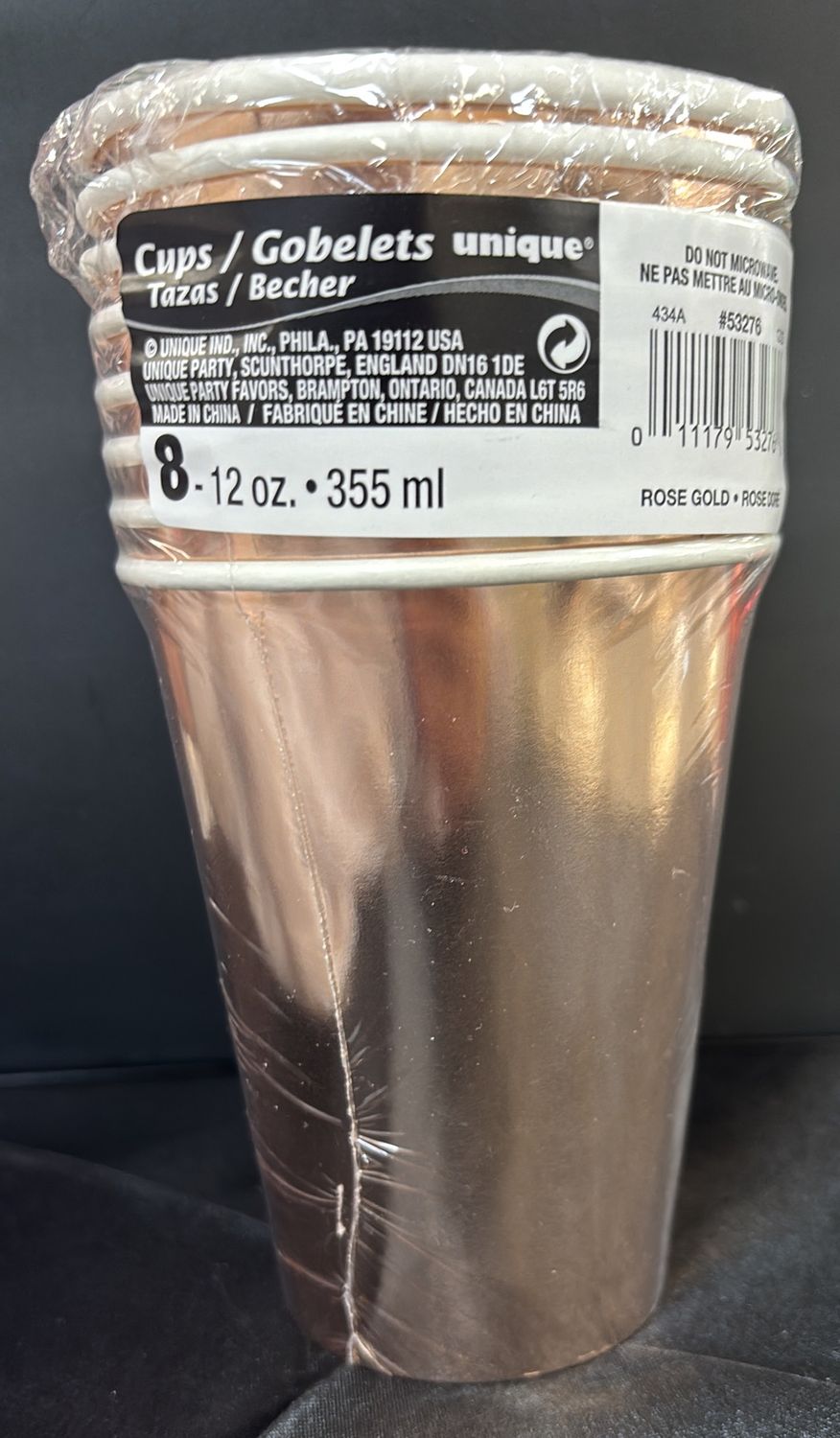 PAPER CUPS ROSE GOLD