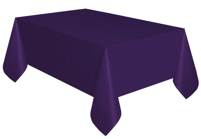 PLASTIC TABLECOVER DEEP PURPLE