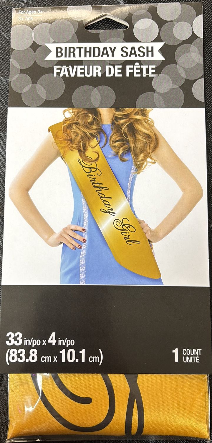 SASH BLACK &amp; GOLD