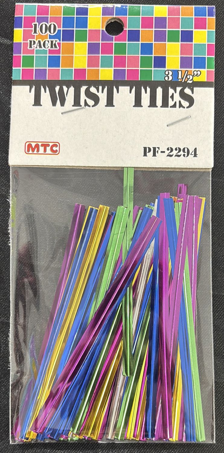TWIST TIES COLORFUL
