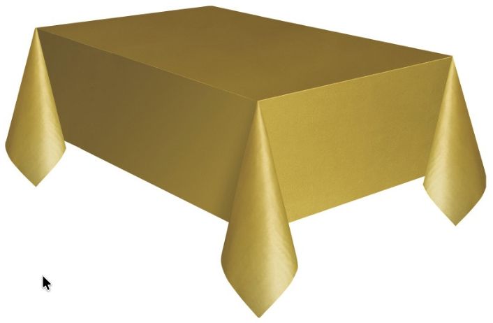 PLASTIC TABLECOVER GOLD