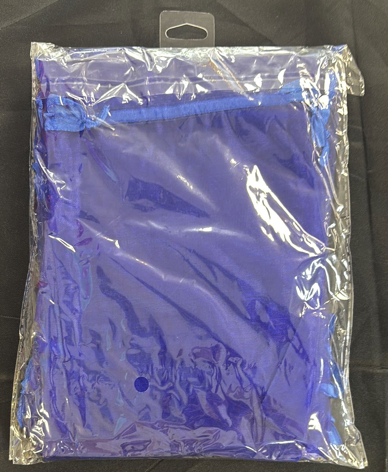 ROYAL BLUE ORGANZA DRAWSTRING BAGS 10CT 6x9