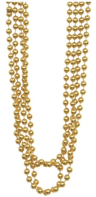 32" GOLD METALLIC BEADS 4CT