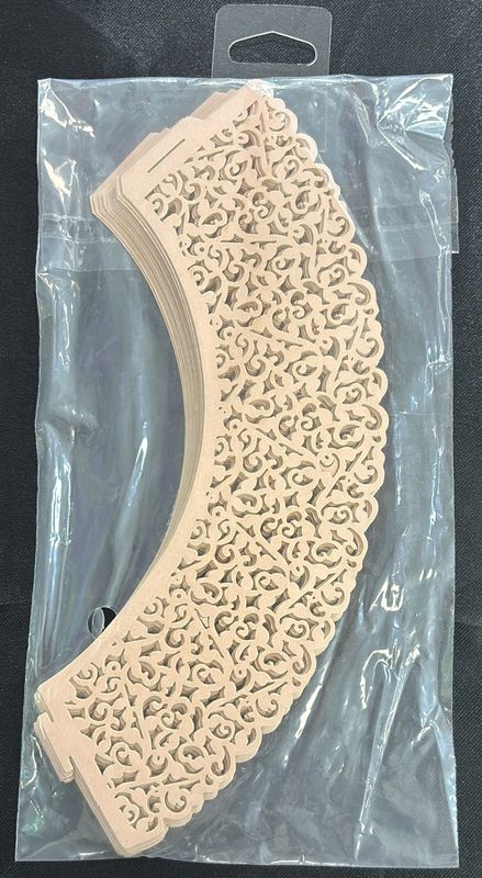 BLUSH LASER CUT CUPCAKE WRAPS 25CT