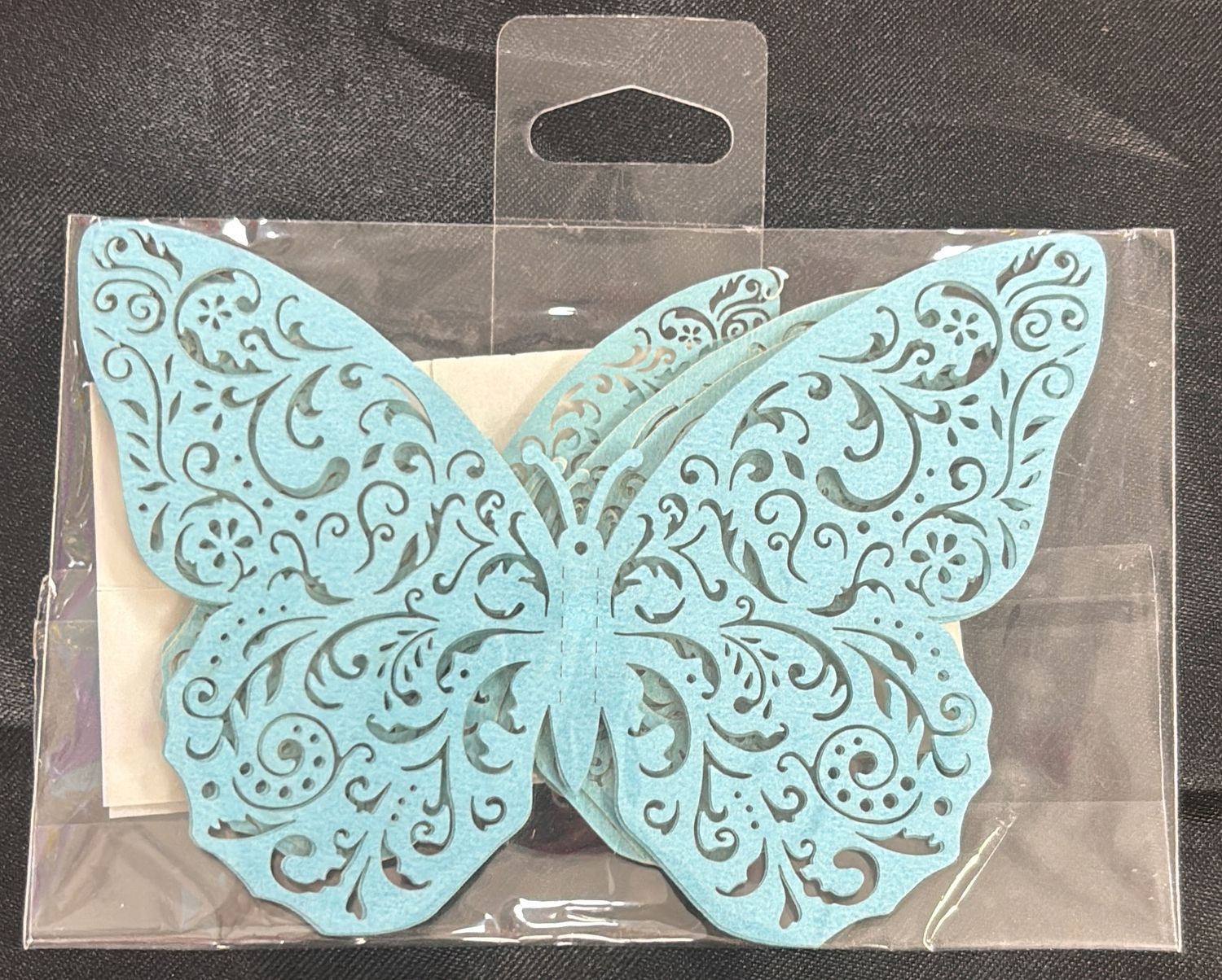 12PK 3D BUTTERFLY CAKE DECORATIONS TURQUOISE