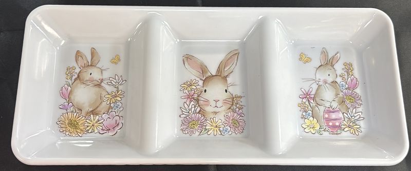 EASTER 3 SECTION SERVING TRAY