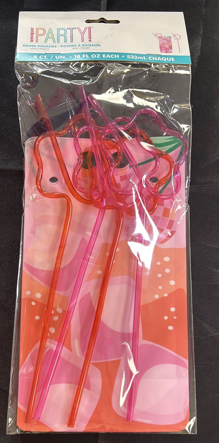 4 DRINK POUCHS FLOWER