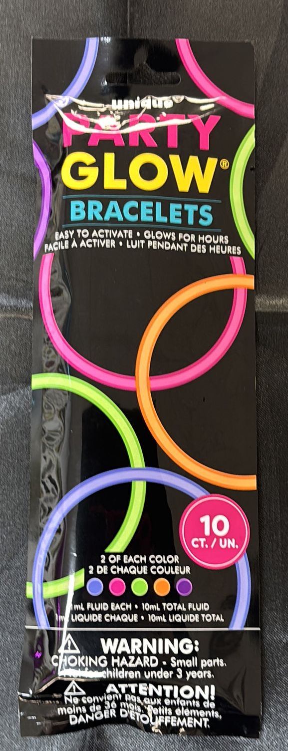 8" GLOW BRACELETS 10CT.
