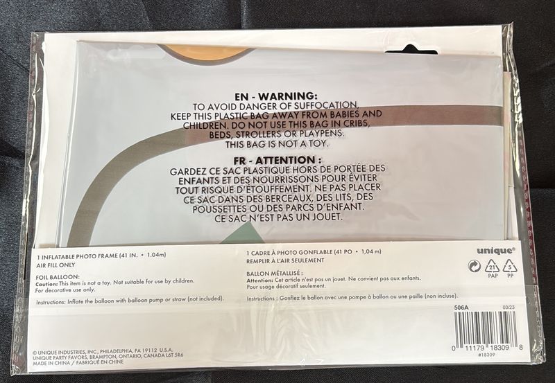 41" Inflatable Photo Frame Just Married