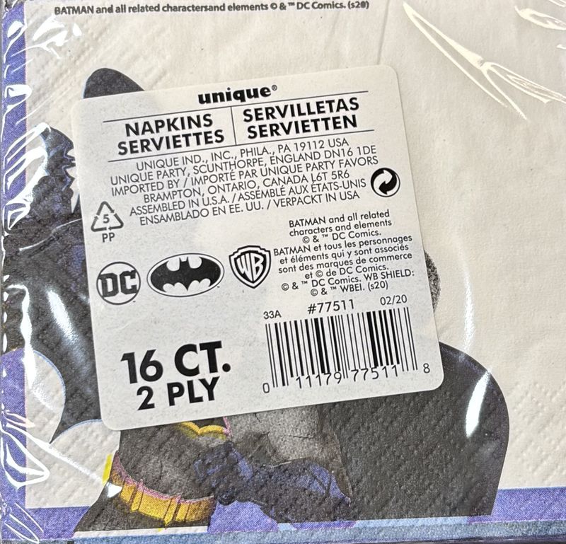 Batman Beverage Napkin