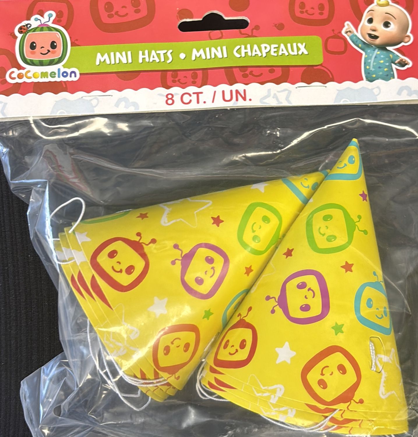 COCOMELON MINI PARTY HATS 8CT