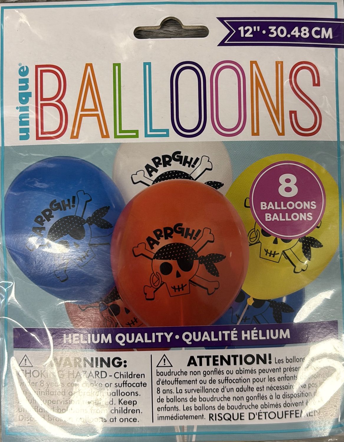 8CT 12" PIRATE LATEX BALLOONS