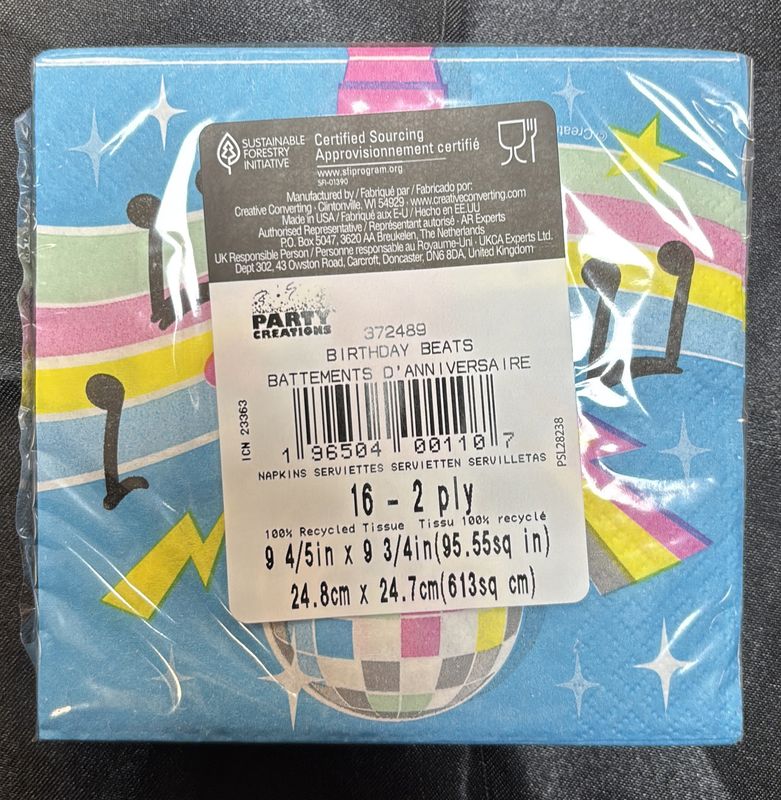 Birthday Beats Beverage Napkin