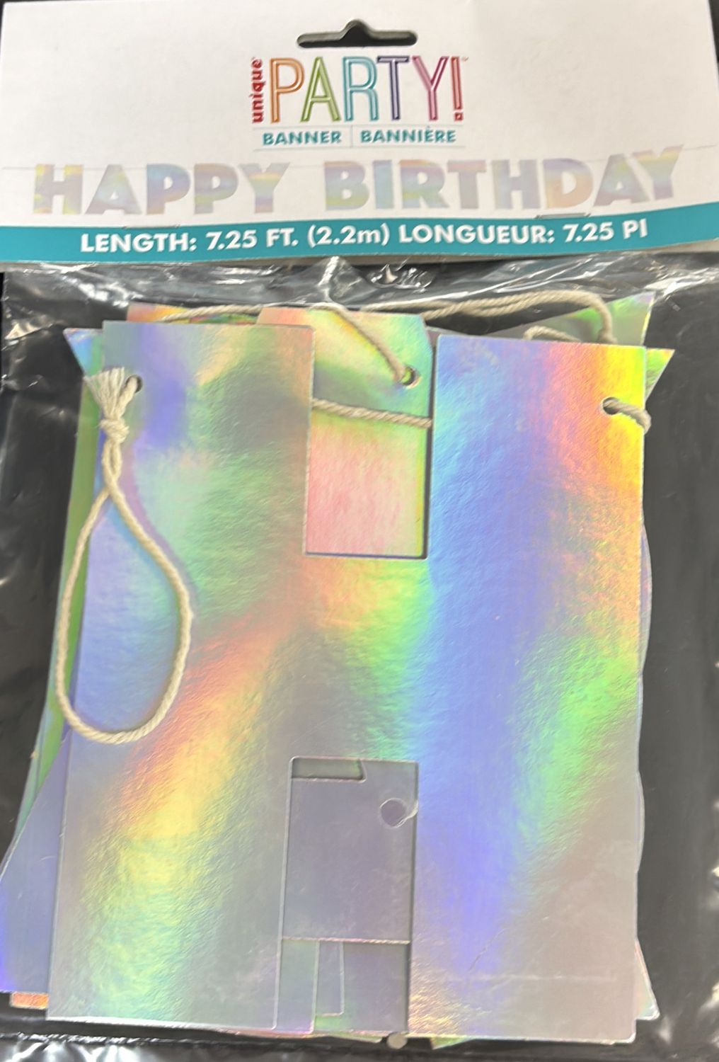 BANNER HAPPY BIRTHDAY IRIDESCENT