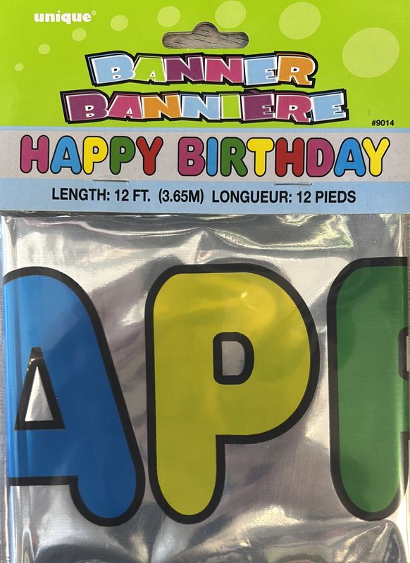 BANNER HAPPY BIRTHDAY FOIL