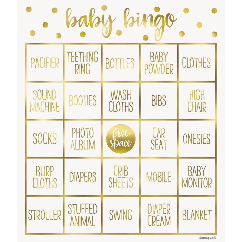 Baby Shower Bingo Game