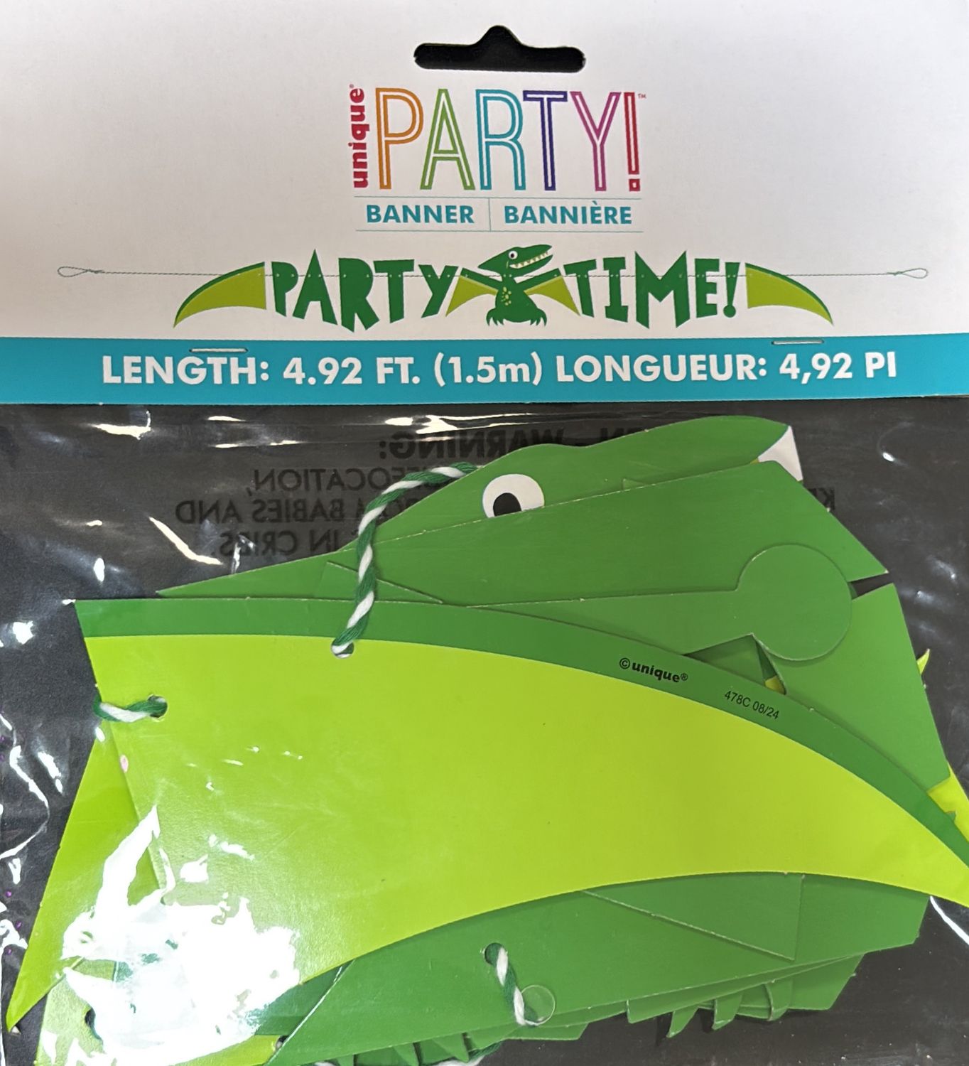 BANNER BLUE GREEN DINOS