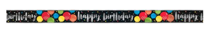BANNER COLORFUL BALLOON HBD 12FT