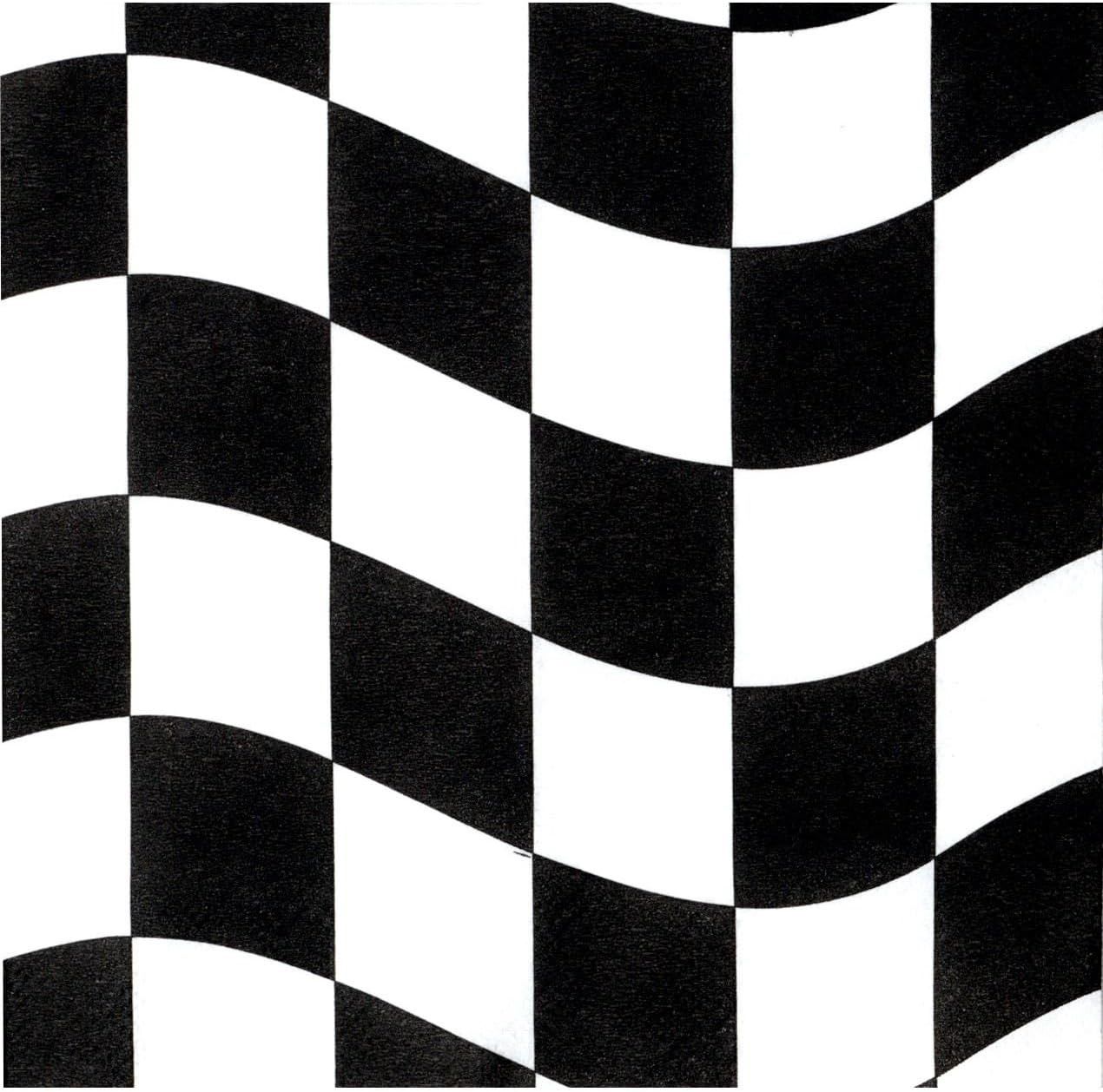 BEV NAPKIN BLACK AND WHITE CHECK