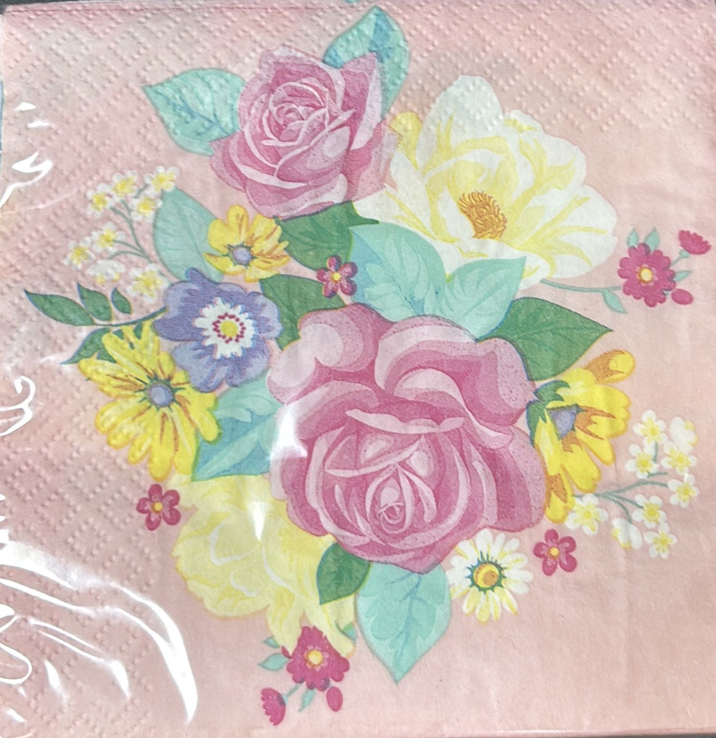 BEVERAGE NAPKIN FLORAL TEA PARTY