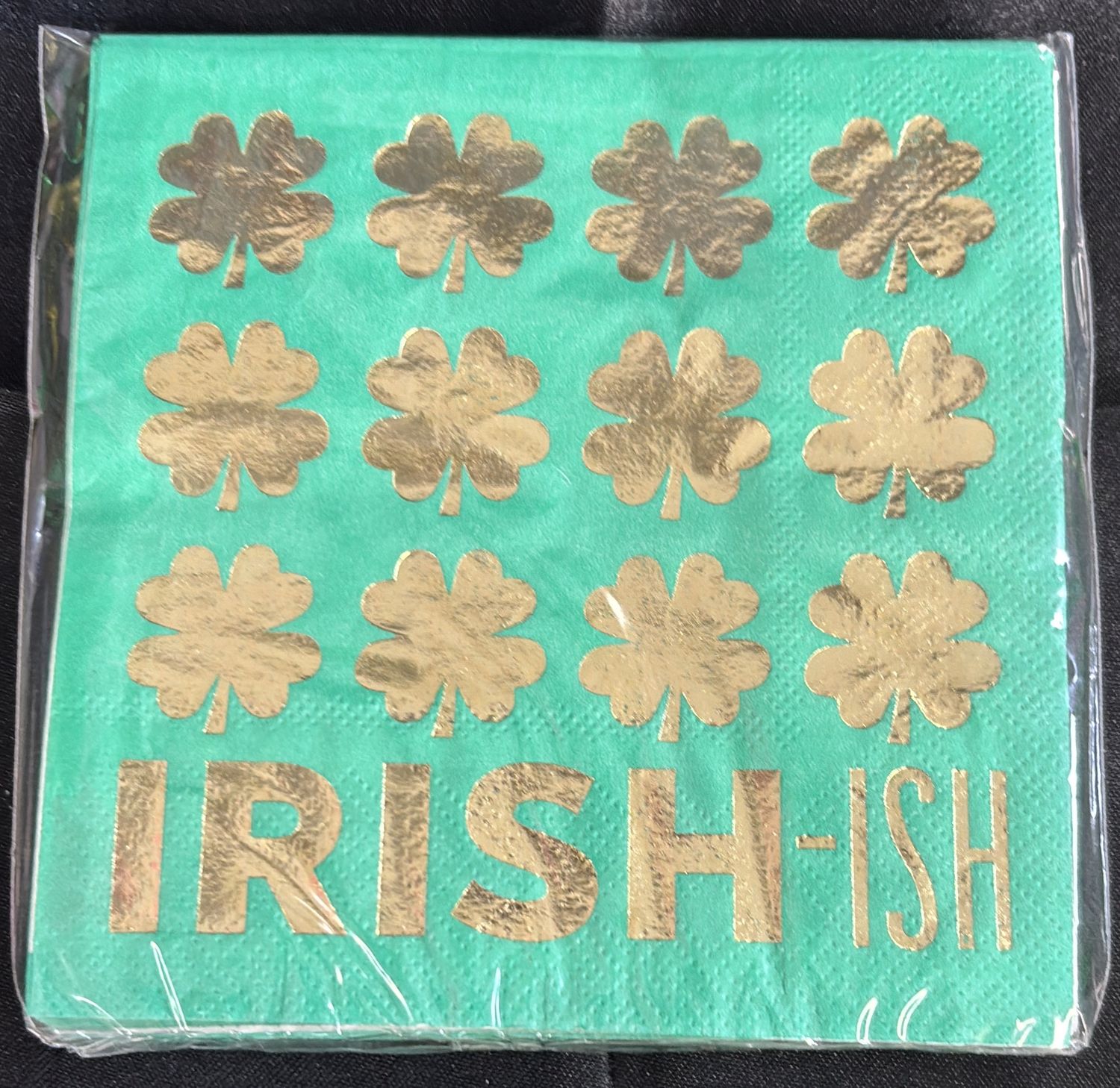BEVERAGE NAPKIN CHARMING SHAMROCK