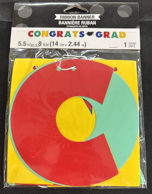 CONGRATS GRAD COLORFUL BANNER