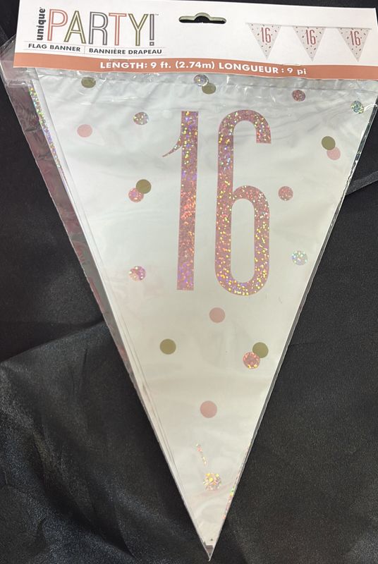 Banner Rose Gold Glitz 16
