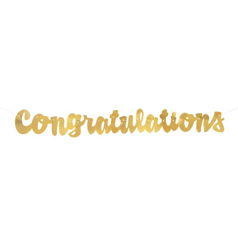Banner Gold Script Congrats