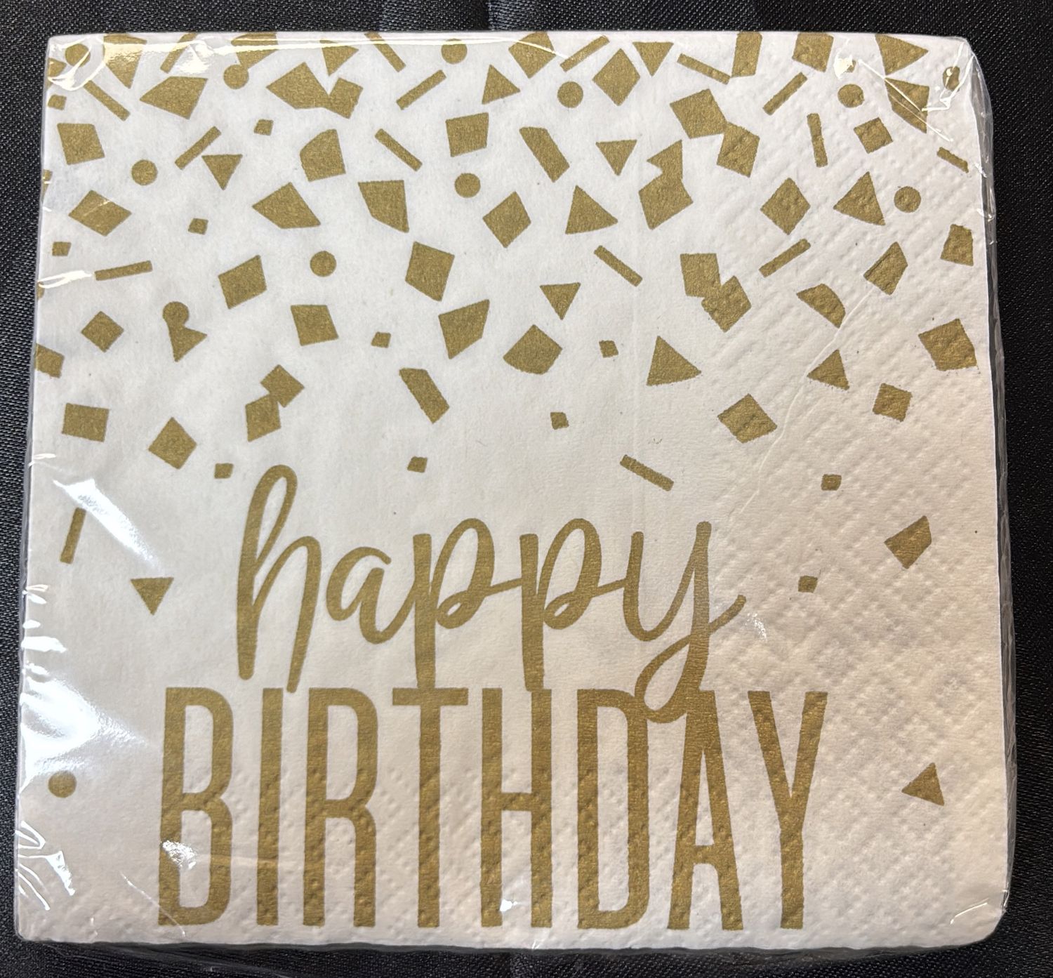 BEVERAGE NAPKIN CONFETTI GOLD