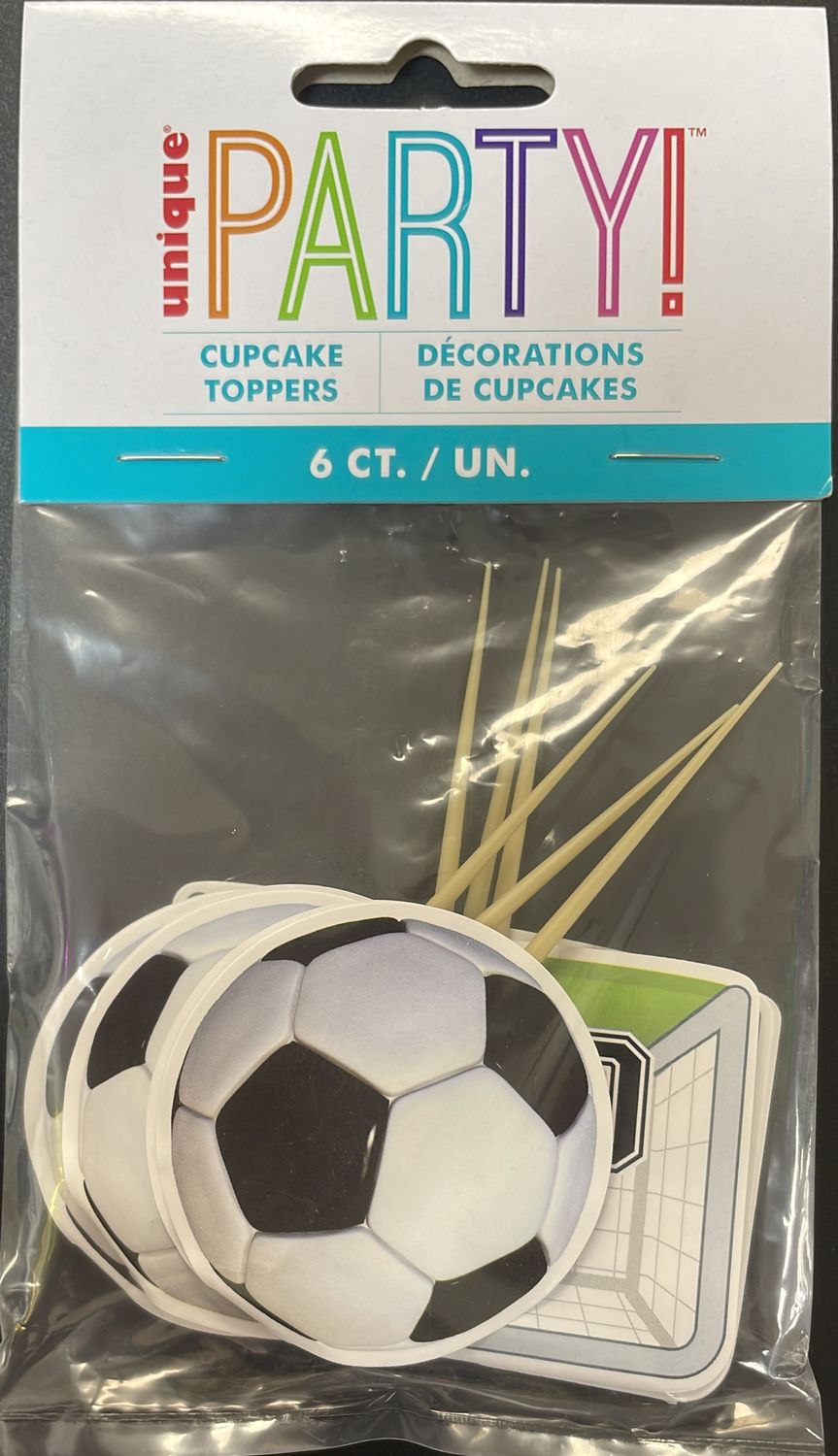 SOCCER CUPCAKE TOPPER