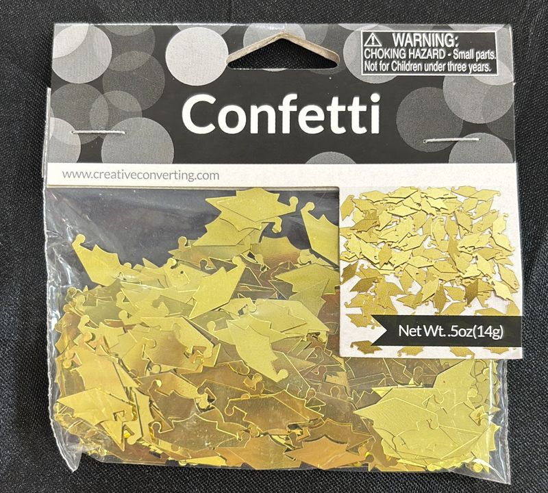 CONFETTI GRAD CAPS GOLD
