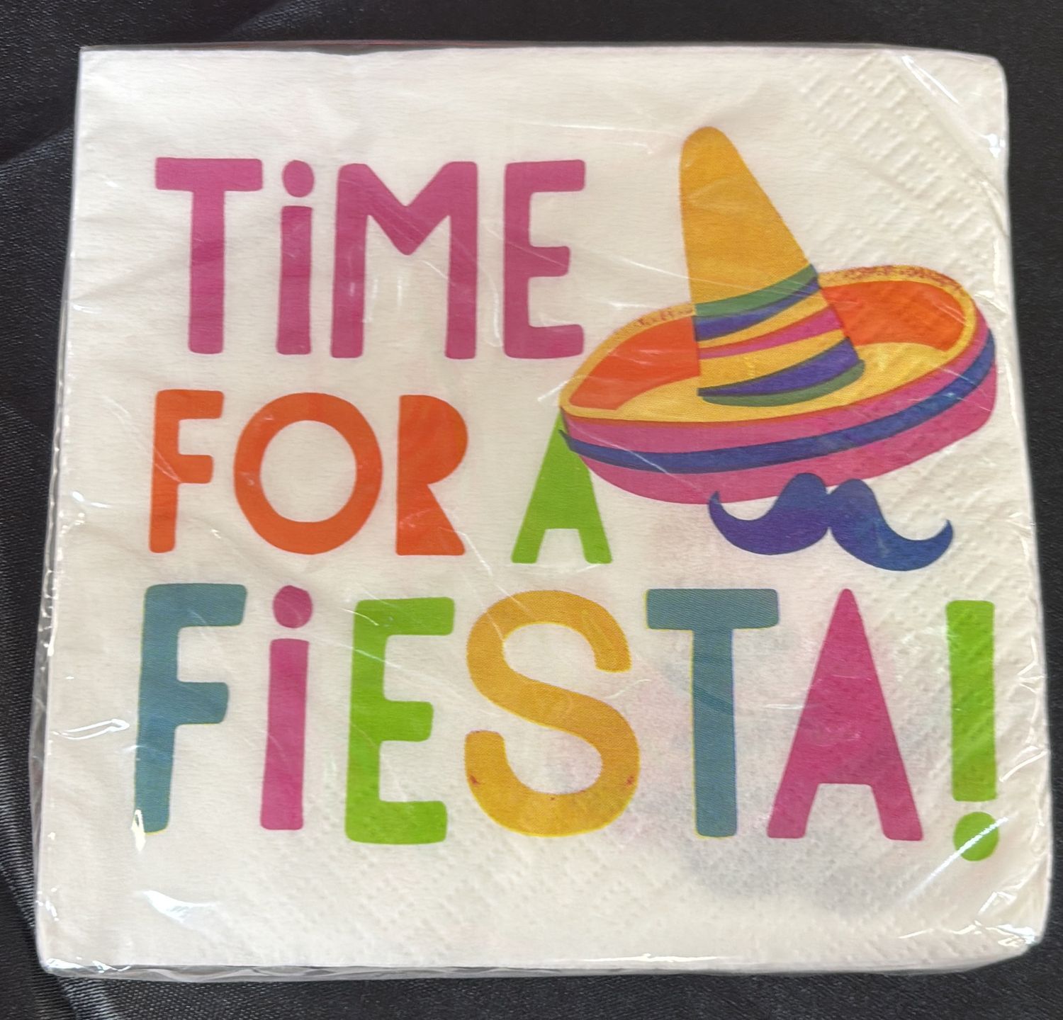 BEVERAGE NAPKIN TIME FOR A FIESTA